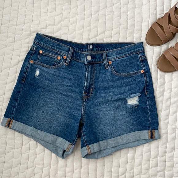 GAP Denim distressed high-waisted shorts - Picture 2 of 4